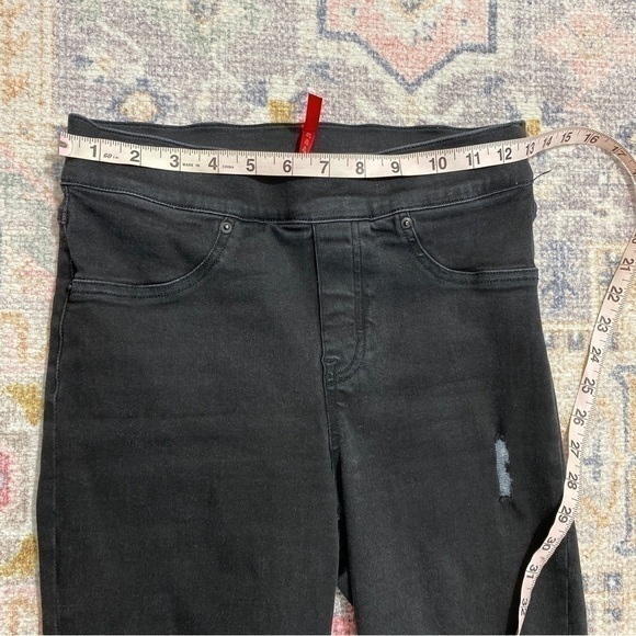 Spanx‎ Small Black Distressed Pull On High Rise Skinny Jeans - Picture 12 of 14